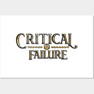 Critical Failure Natural 1 Golden Vintage Posters and Art